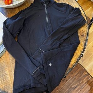 LuluLemon half zip, black, gently warn medium